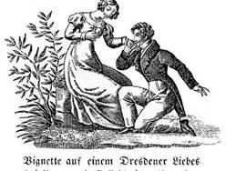 regency woodcut proposal scene
