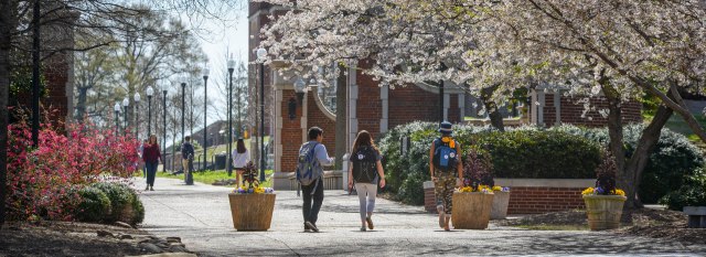 springtime on campus