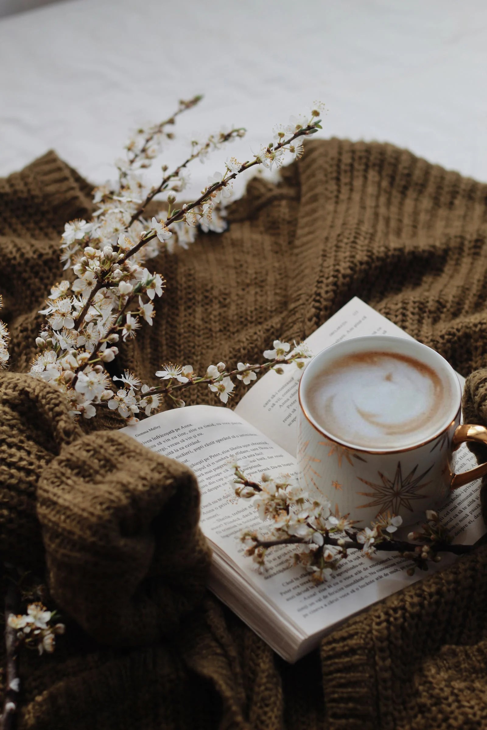 coffee and book